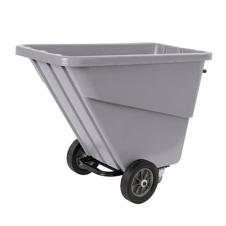R&B Wire Products Small Utility Tilt Truck, 1/2 Cubic Yard, Gray TILT-SML/G